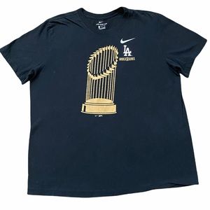 Dodgers World Series Champions Trophy T Shirt XL